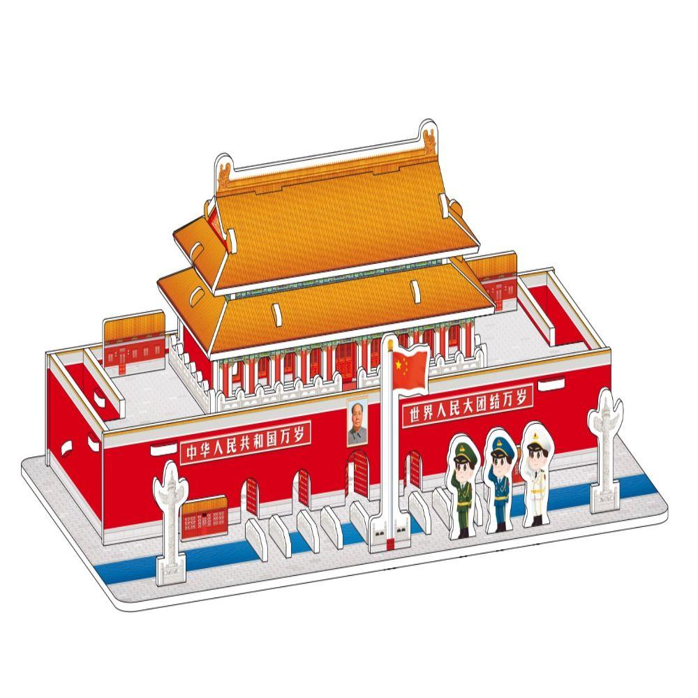 Cardboard 3D Castle Airplane Assembly Model 3d Puzzles Building Block Toy Kindergarten