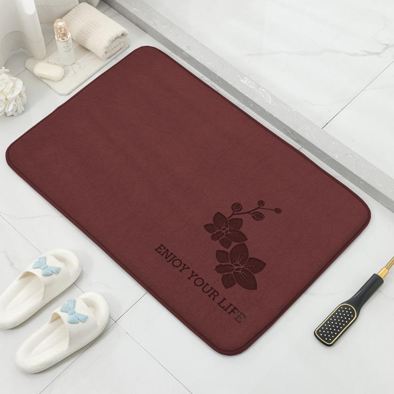 Впитывающий коврик для ног в ванной комнате, нескользящий коврик для двери в ванную, зеленый ковер, коврик для ног в раковине, простой и грязный