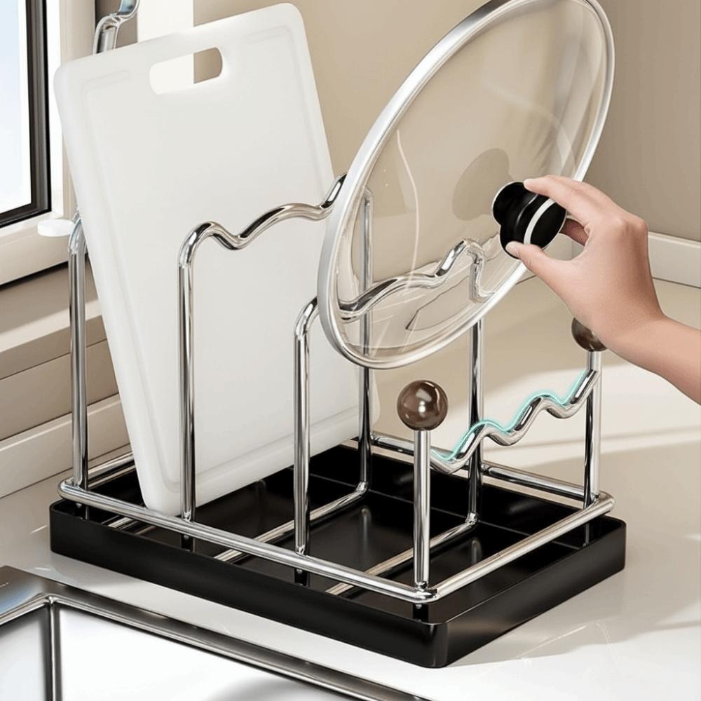 Multi Layer Pot Lid Storage Rack Vertical Cutting Board Holder Chopping Board Organizer  Plates