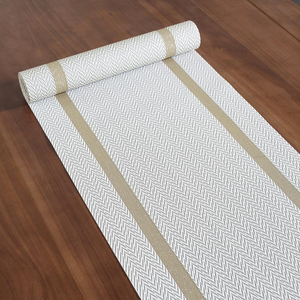 Practical Waterproof PVC Table Runner Stain-resistant Anti Slip Table Cover Oil-resistant Anti-scalding Desk Cover Living Room