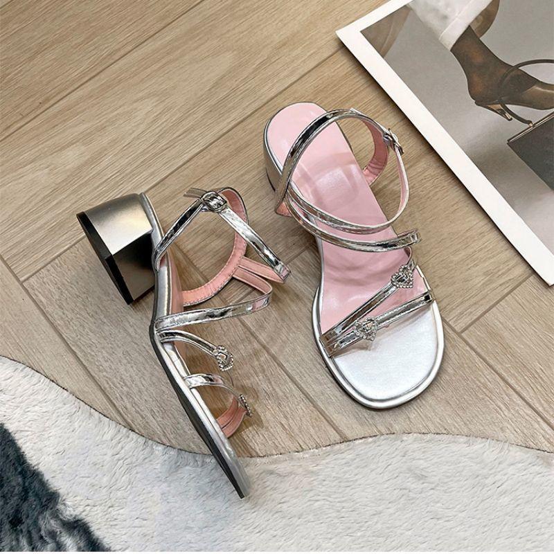 Exquisite and Beautiful Fairy Style High-end Thick-heeled Sandals Female 2025 New Fashion Versatile Skirt Women's Sandals