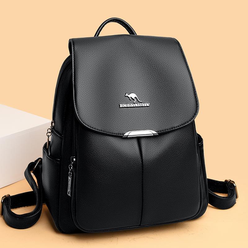 Мягкий кожаный рюкзак, женский рюкзак большой емкости, студенческая дорожная сумка