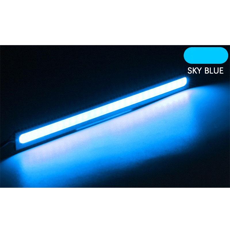 Полоса дневных ходовых огней для автомобилей, декоративная световая панель, супер яркие светодиодные ленты 12 В для автомобиля, 17 см