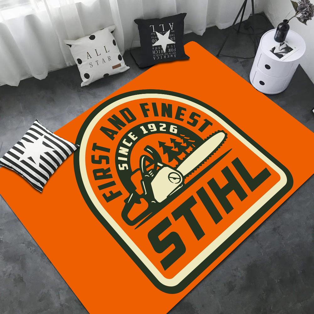 Коврик придверный с логотипом Stihl, Детская комната, Украшение спальни, Балкон, Противоскользящий коврик, Гостиная, Бытовые ковры