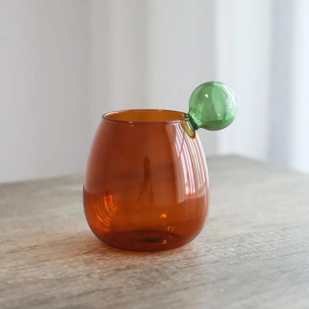 Креативная чашка для воды в форме большого живота, подарок, милая термостойкая стеклянная чашка контрастного цвета, для кофе, сока, молока, смузи, вина, 400 мл