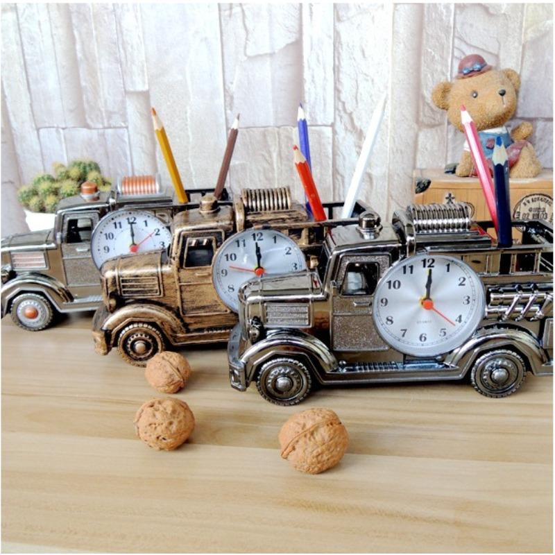 Антикварный железнодорожный будильник, модный домашний будильник, креативные настольные часы