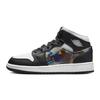 Детские кроссовки Air 1 Mid GS Hologram Black New-Emerald University-Red DR9495-001