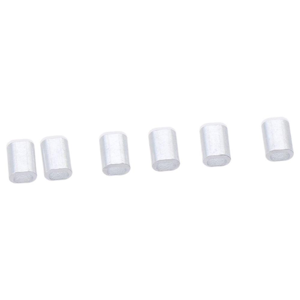 100 шт. Алюминиевые обжимные трубки для рыболовной лески, овальные двойные алюминиевые трубки, обжимные гильзы для горячей линии, рыболовные