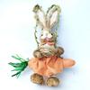 Ручная работа Соломенное плетеное украшение кролик - Милый стиль Мори для Рождества и Пасхи