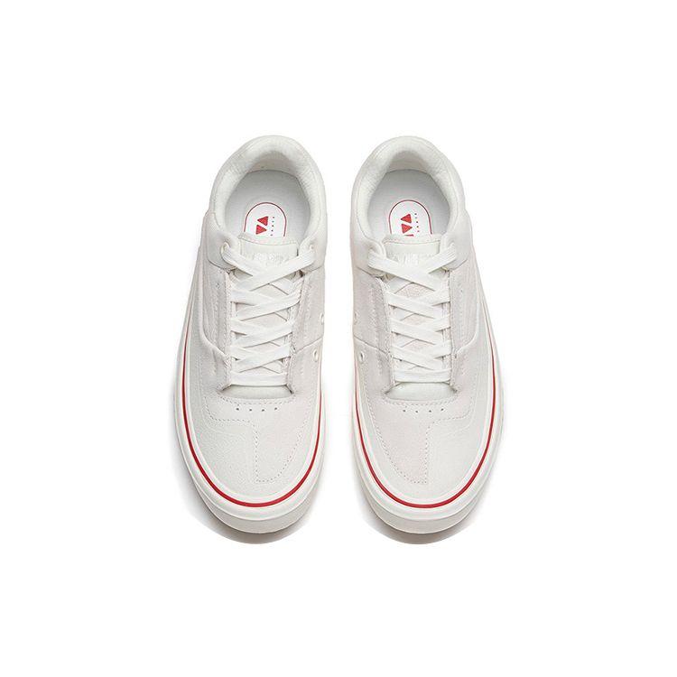 Anta Aoli CVS Skateboard прочные низкие кроссовки женские кроссовки белые красные 122238014-4