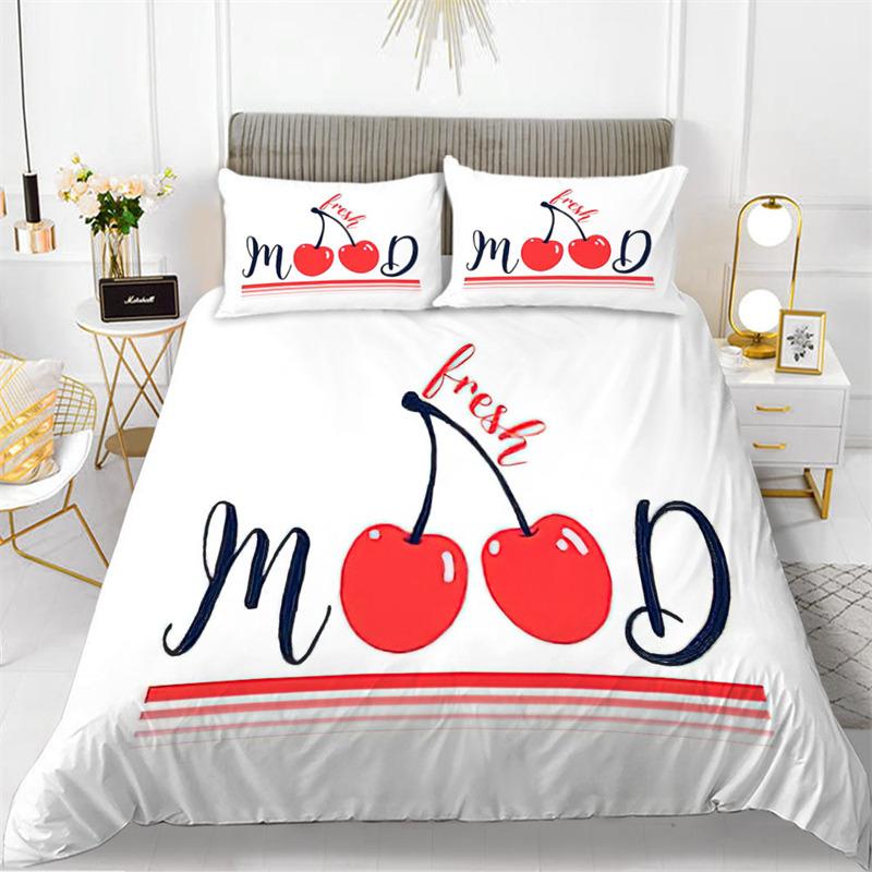Cute Chic Fruit Bedding Collection For Kids Girls Boys Room Decor Tropical Pineapple Cherry Pomegranate Print Duvet Cover Pillowcases