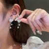 Новые серебристые серьги-гвоздики со звездами, длинные, модные, блестящие серьги для женщин, свадебные украшения, подарки на день рождения