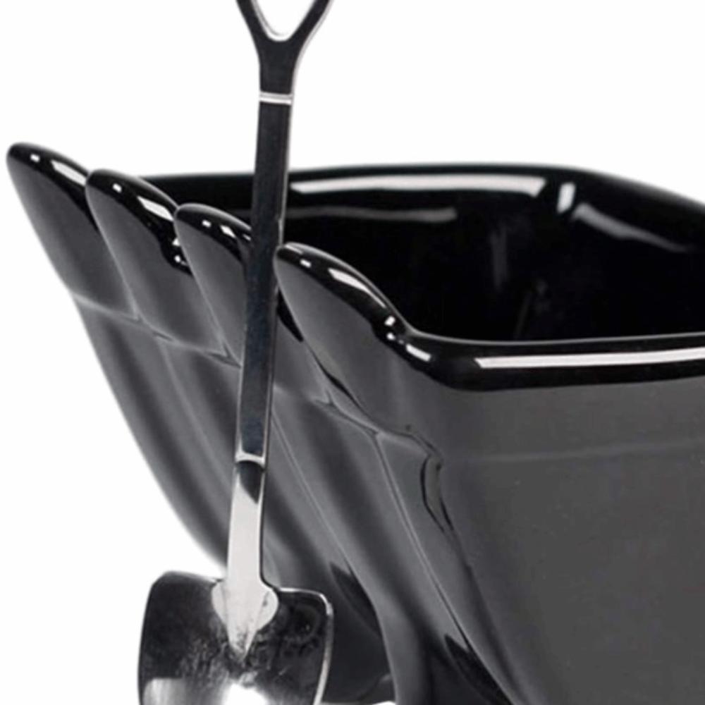 Durable 330ml Capacity Excavator Model Coffee Mug ABS Black Excavator Bucket Coffee Mug Coffee Mug with Spoon Home Use