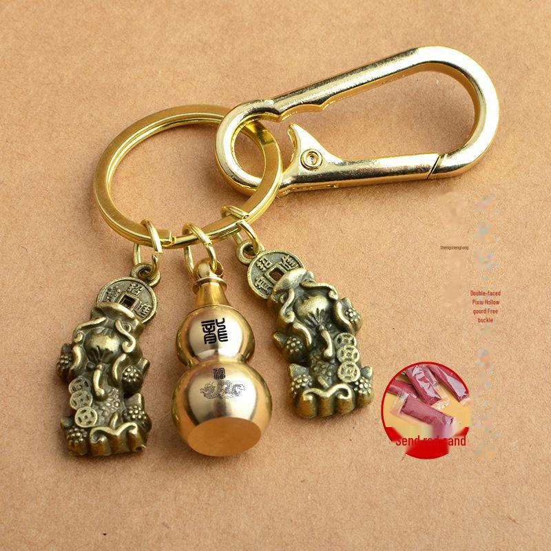 Подвеска из латуни в форме тыквы со знаком зодиака и брелоком Pixiu — креативные украшения в стиле зодиака