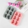 6-Panel Chocolate Mold Kitchen Baking Accessories Tool Holiday Heart-Shaped Candy Silicone Molds For Family Gathering