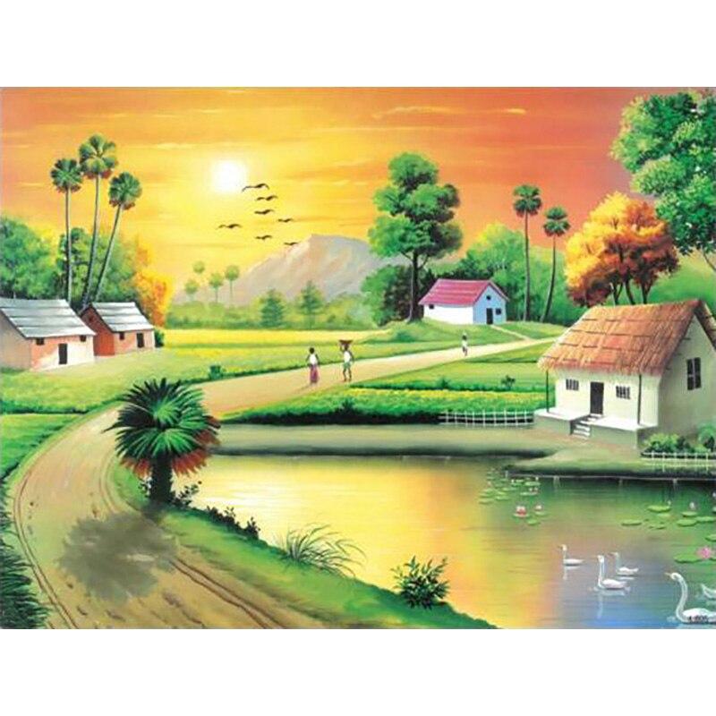 Новый DIY 5D алмазная живопись пейзаж дерево Алмазная вышивка пейзаж вышивка крестом полная круглая дрель домашний декор художественный подарок