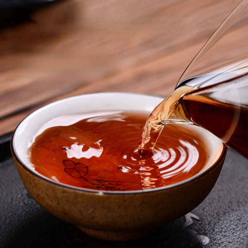 357г Дворцовый пуэр, приготовленный чайный пирог, Юньнаньский пуэр, спелый чай, китайский пуэр, черный чай