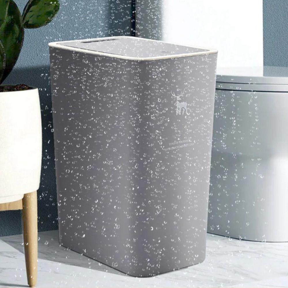 With Lid Trash Can Rectangular Waste Bins Press-type Trash Bin Toilet