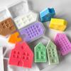 Силиконовые формы для свечей в форме домика, 10 ячеек, термостойкие, для изготовления мыла ручной работы.