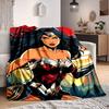 1 шт. Чудо-женщина, Фланелевое одеяло-плед Супергерой Мягкое, Теплое и Уютное для Дивана, Кровати, Офиса и Путешествий Универсальный Подарок на Любой Сезон, Рождественский подарок