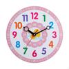 Silent Analog Kids Clock Learning Clocks for Pink Quartz Education Teaching Wall