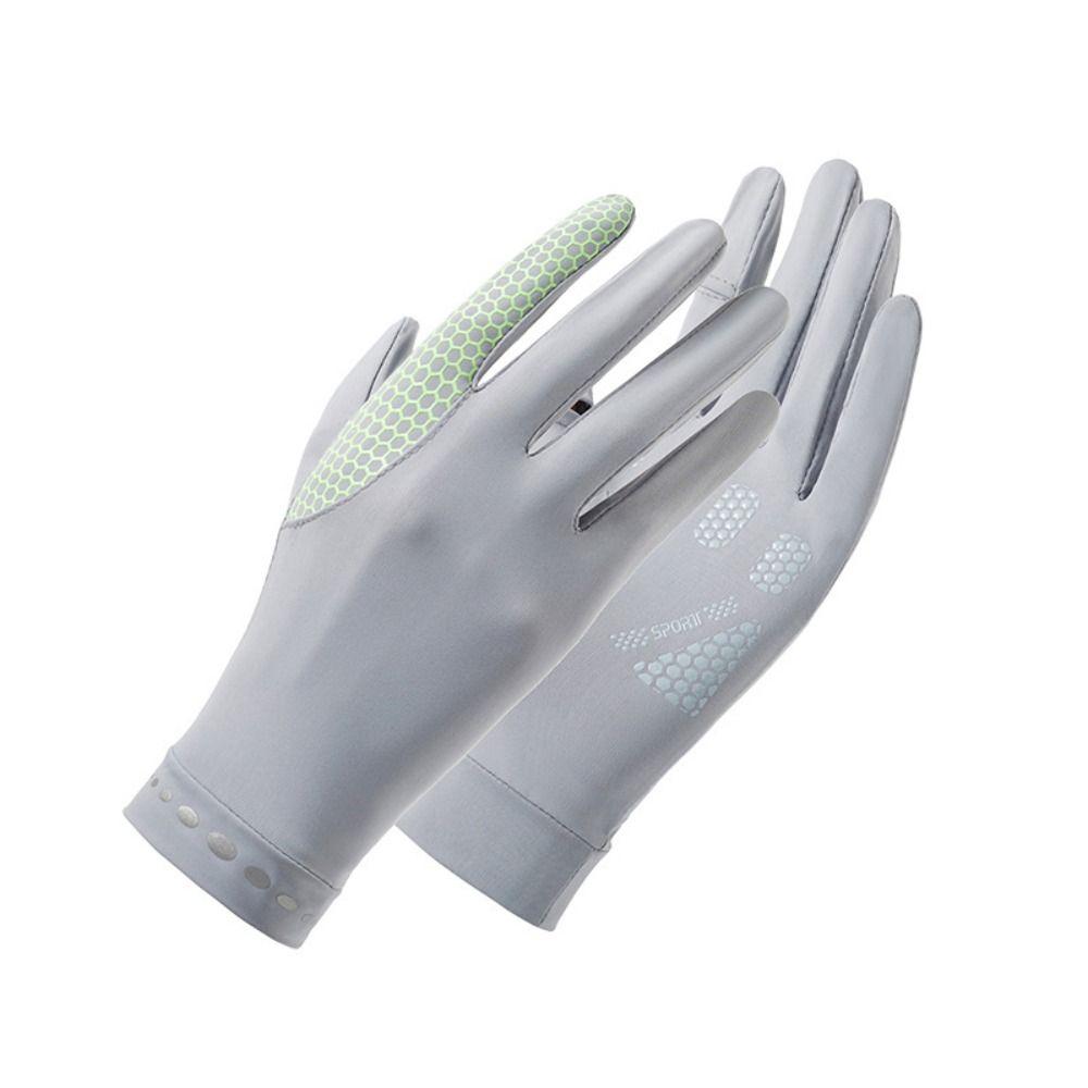 Thin Ice Silk Gloves Elastic Non Slip Summer Sun Gloves Breathable Touch Screen UV Protection Gloves Sports Cycling Driving