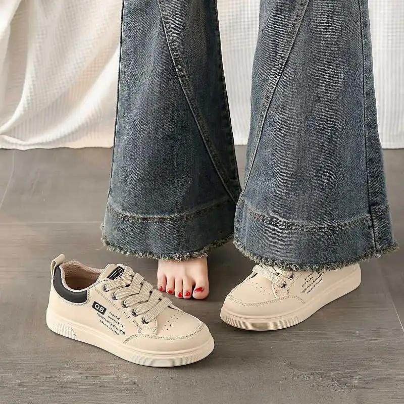 Fashion Spring-autumn Platformed Beige Women's Heel Size 45 Womens Shoes Women Shoes Heel Sneakers Sport Super Comfortable