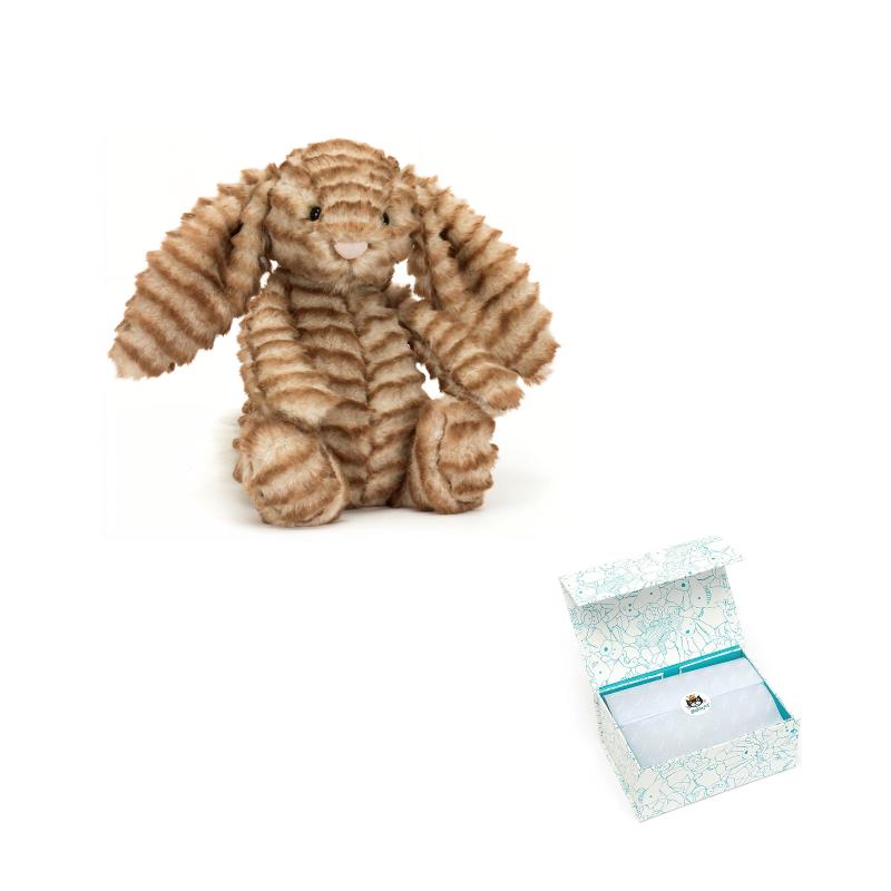 Jellycat Shy Series Bashful Luxe Bunny Juniper Cute Companion Doll Plush Doll Sitting Height 23cm Height