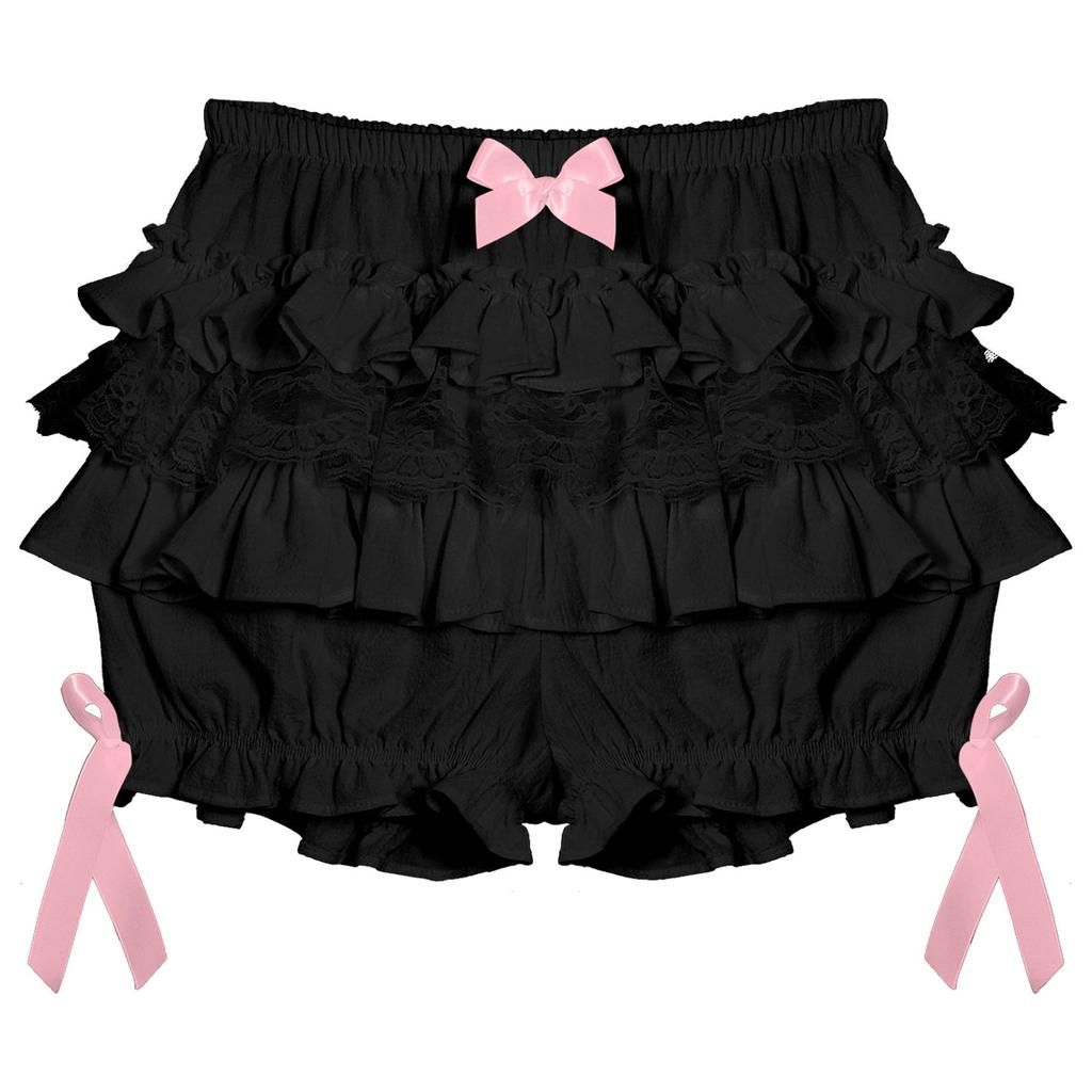 Женские трусики с бантом и декором для девочек, шорты с рюшами и тыквой, защитные трусики, трусики, женское нижнее белье