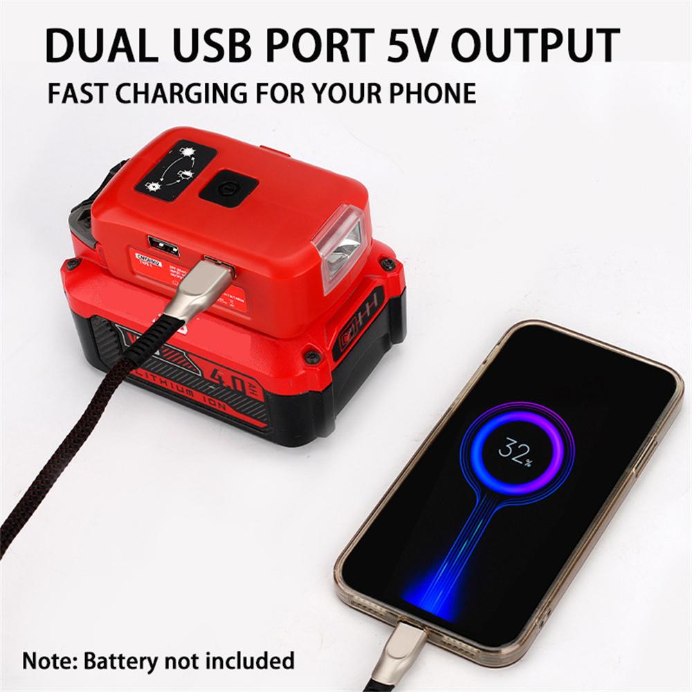 Battery Adapter Charger + Dual USB For Craftsman 20-Volt MAX Lithium-Ion Battery
