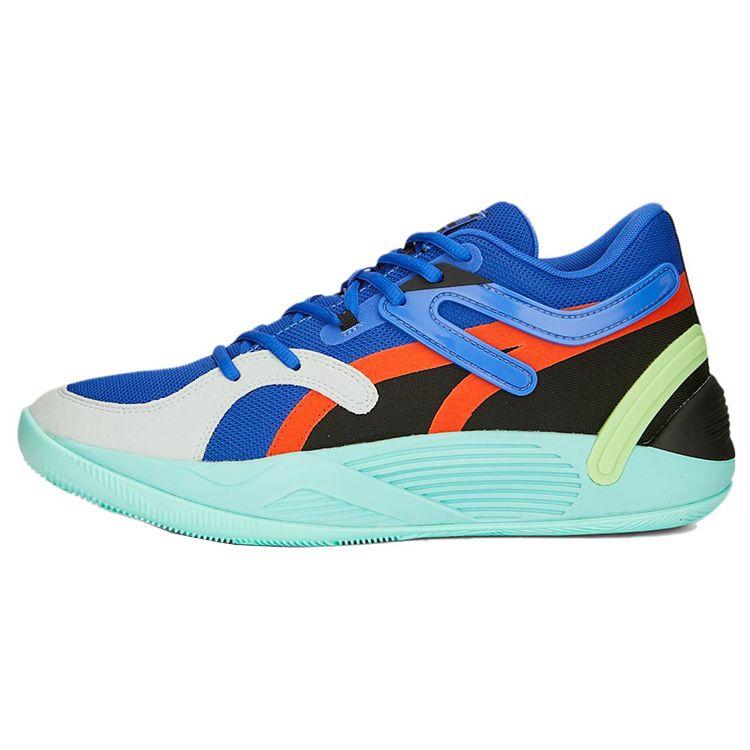 Puma Trc Blaze Court Fashion Универсальная Амортизация Нескользящие Износостойкие Низкие Баскетбольные Кроссовки Унисекс Синий 376582-28