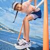 Skechers Удобные Простые Низкие Повседневные Кроссовки Детские Черный Белый Розовый 319047L-BKPK