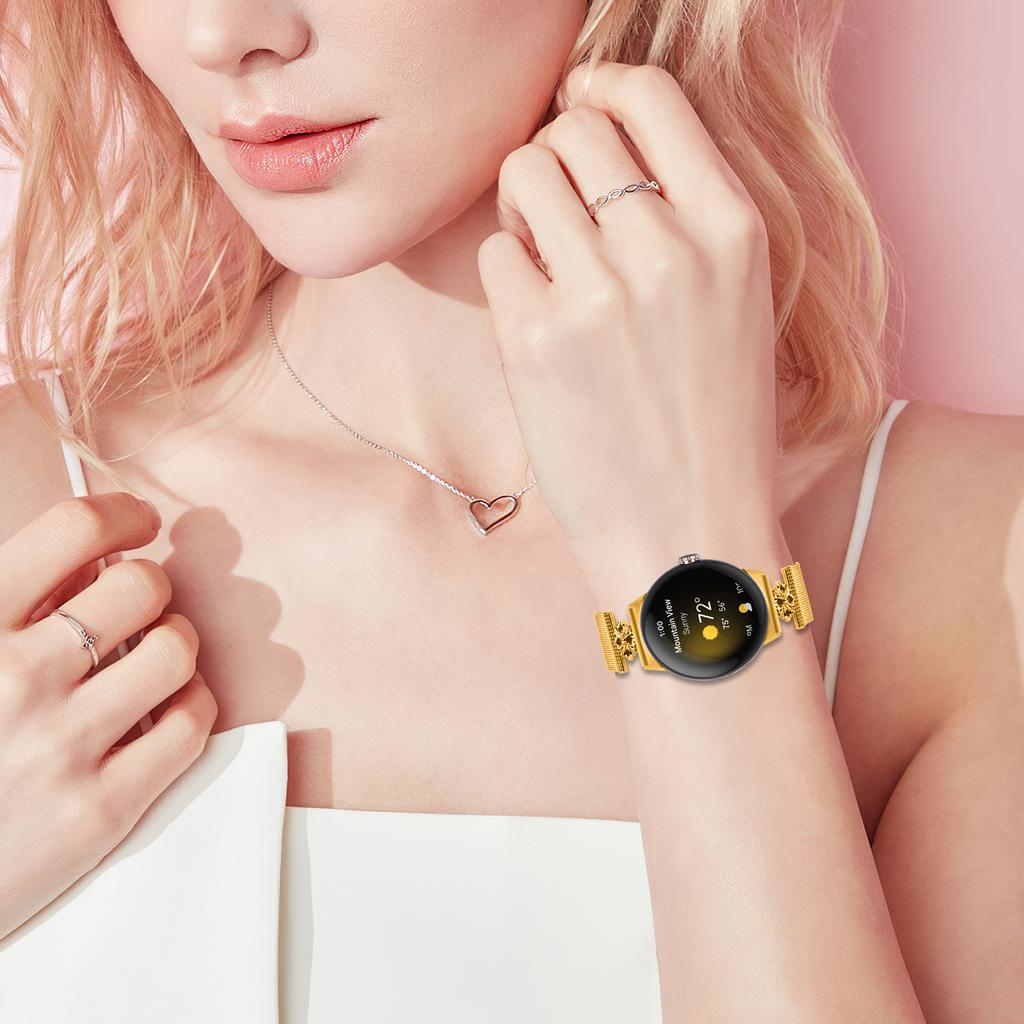 Для Google Pixel Watch 3 41 мм/Watch 2/Pixel Watch Milanese Band Flower нержавеющая сталь магнитный сетчатый ремешок для часов