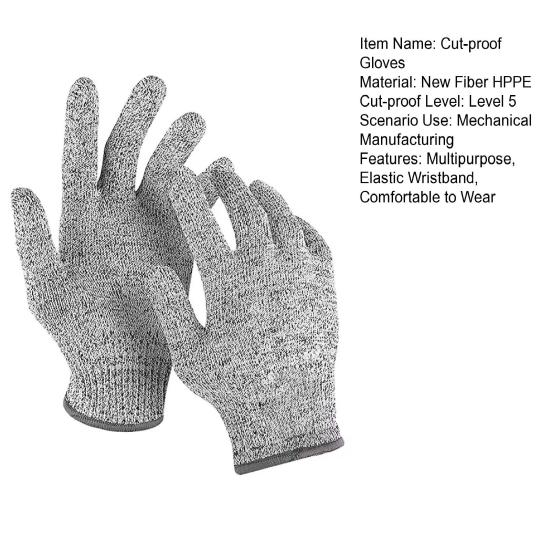 1 пара перчаток, устойчивых к порезам, уровень защиты 5, перчатки, устойчивые к порезам, защитные перчатки для кухни, перчатки для поваров, чистки устриц, резки мяса, деревообработки