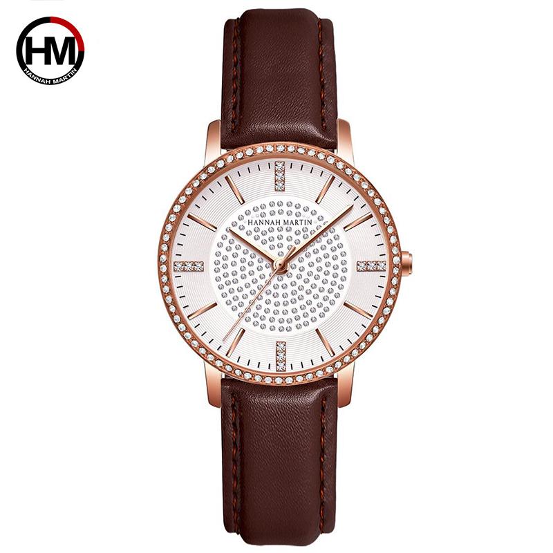 Женские кварцевые кожаные часы с бриллиантами, наручные часы со стразами, роскошные женские деловые часы Relogio Feminino