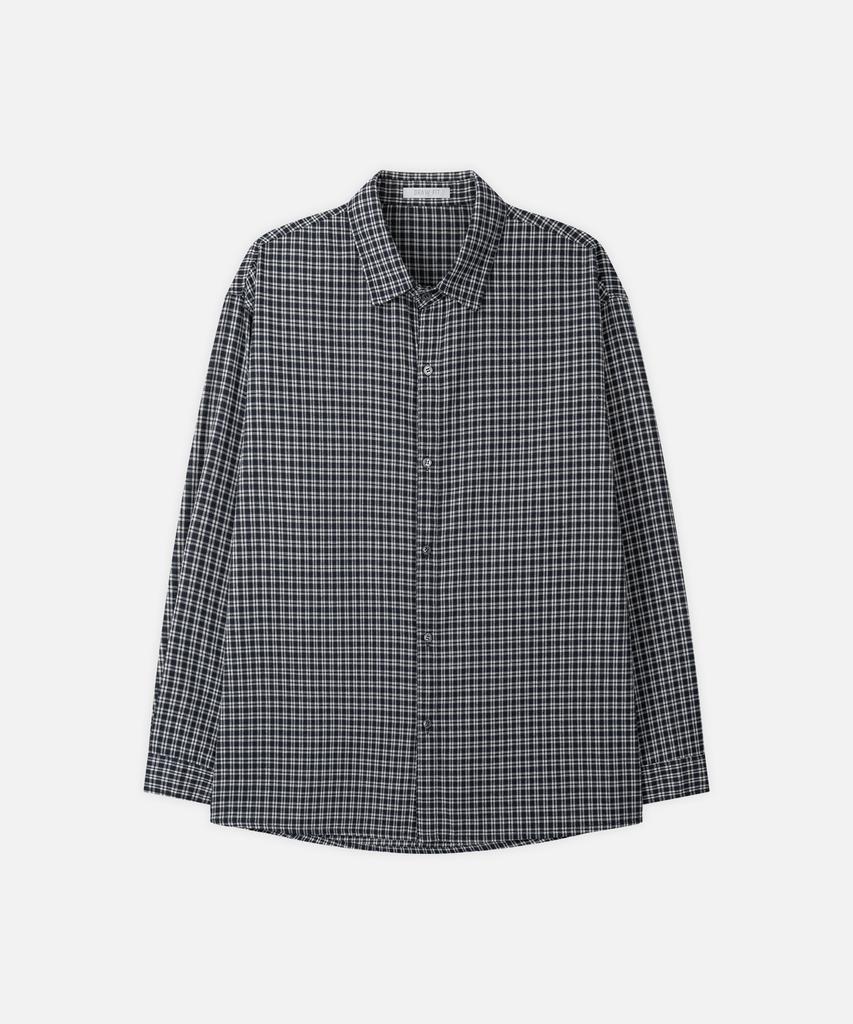 DRAW FIT Theo Grid Check Shirt [Navy]