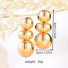 Metal Large Earrings Golden Women Jewelry Retro Geometric Earrings  Party Travel Gift