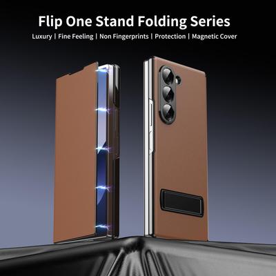 Кожаный чехол-книжка с подставкой Samsung Z Fold7 для Fold6/5/4/3 - Ударопрочный, Защитный, Совместимый с трансграничной доставкой