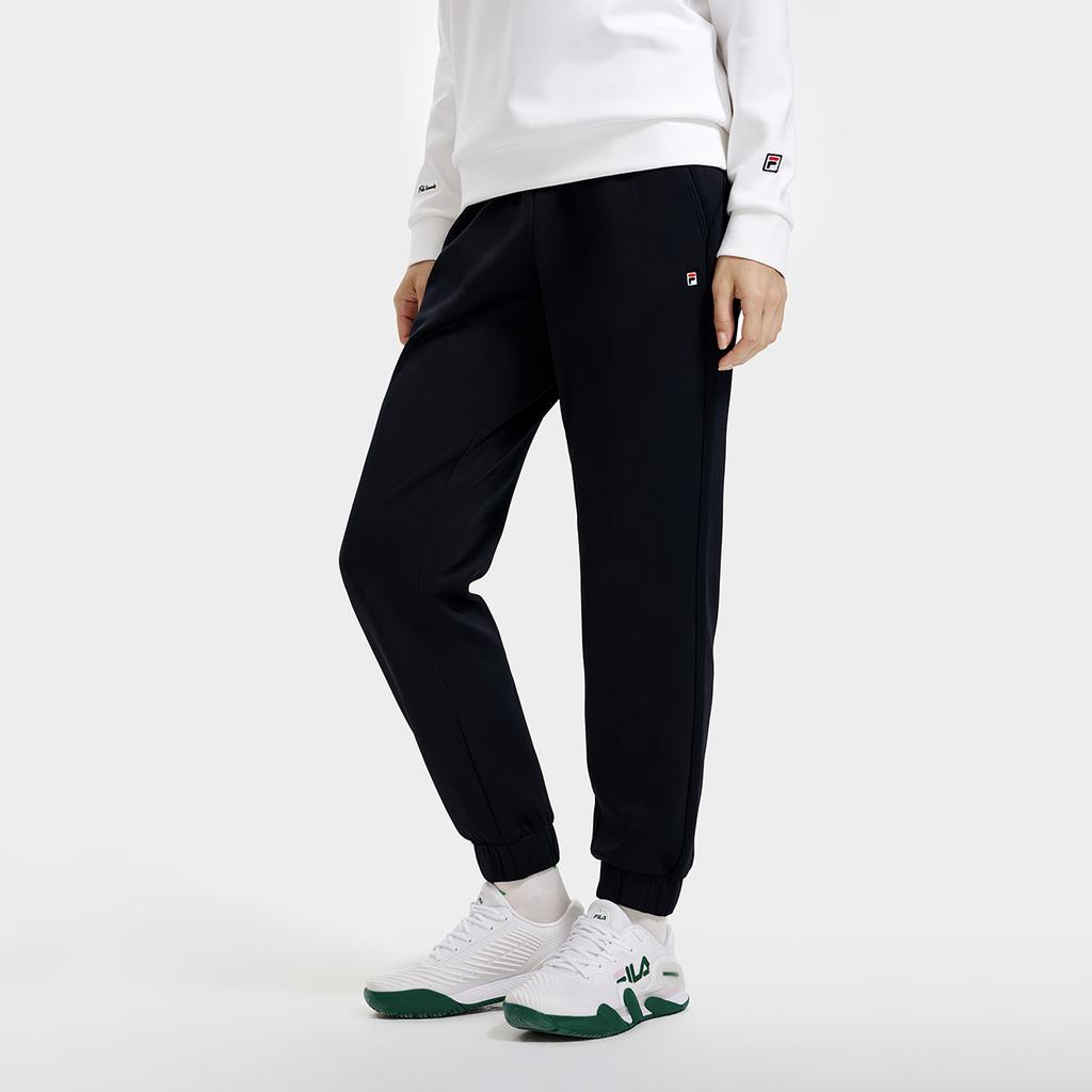 Fila Solid Color Cuffed Tennis Knit Sports Pants Women Bottoms Royal-Blue A11W343601R-NV