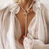 Han Zhi Shang Retro Geometric Faux Pearl Clavicle Necklace