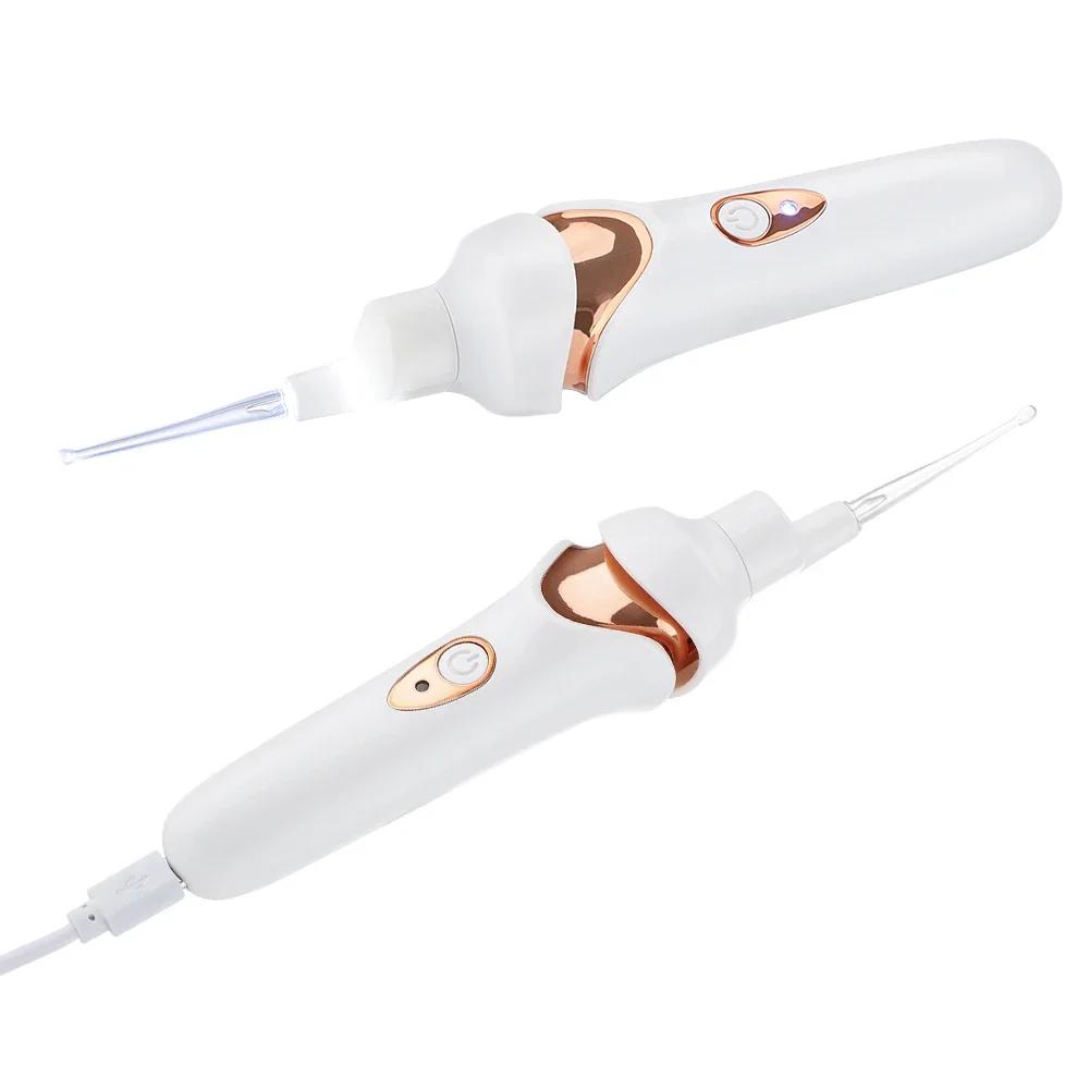 Wireless Luminous Ear Pick Electric Ear Cleaner Painless Ear Suction Set Children Adult Earwax Removal Tool with LED Light