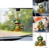 Cartoon Acrylic Eyecatching Frog Car Charm Excellent For Unique Accessories Vehicle