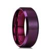 8MM Classic Stainless Steel Ring For Men Women 7 Color Double Inclined Plane Matte Wedding Band Couples Rings  Jewelry