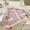 2024 Velvet & Thickened Girls' Princess Coat - Autumn/Winter Stylish Baby Top