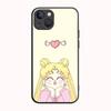 B-1 Милый черный чехол Sailor Moon для Redmi 10A 10C 12C 13C 9A 9C 9T A3X Note 10 9 9S 10S iPhone 11 12 13 14 15 16 X XS Pro Max Mini 7 8 Plus XR