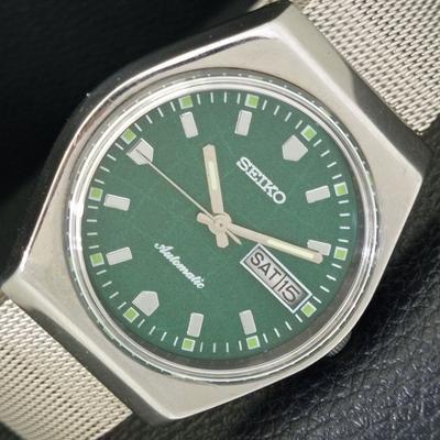ВИНТАЖНЫЕ МУЖСКИЕ ЧАСЫ SEIKO AUTOMATIC 6309A ЯПОНИЯ С ЗЕЛЕНЫМ ЦВЕТОМ ЦИФЕРБЛАТА a701641-5