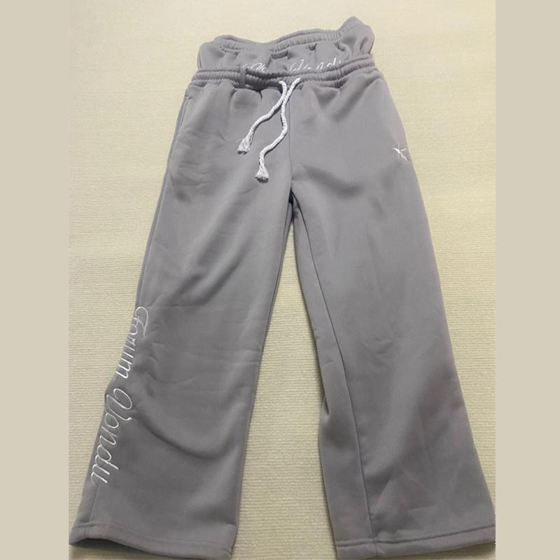 Европейские и американские повседневные простые пары с вышивкой модные креативные спортивные штаны с двойной талией и складками