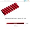 Red/Silver Outdoor Aluminum Alloy Tent Pole Pipe Single Rod Mending Repair Tube Tent Accessories