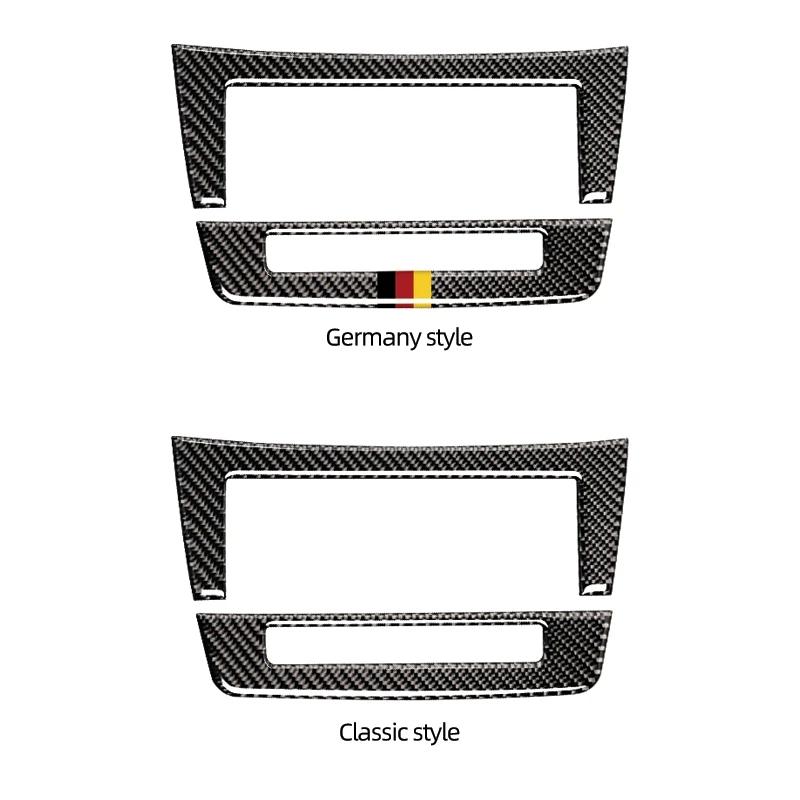 BETTERHUMZ Углеродное волокно для Mercedes Benz W204 C Class Центральная консоль CD Панель Отделка Рамка Наклейка Интерьер автомобиля