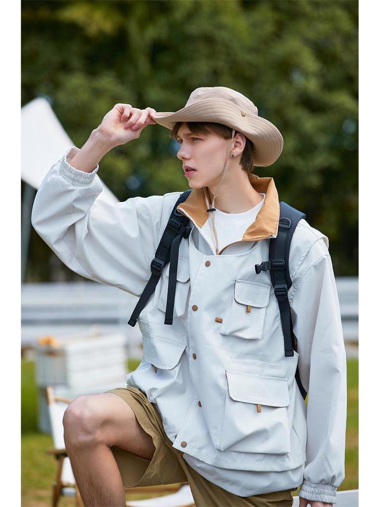 Men's Large Brim Sun Protection Hat for Fishing, Cycling, and Mountaineering